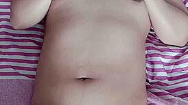 Pregnant latina rams toy in fat pussy for epic orgasm! 🔥💦