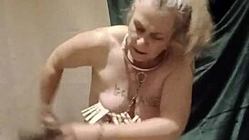 Bound french maid slut pisses chained in humiliation spanking bdsm torment