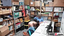 Carolina Sweets caught burglarizing garage pays with teen blowjob