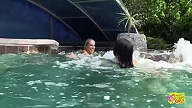 god, those poolside babes' tight pussies felt amazing outdoors