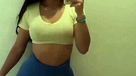 hidden cam catches athletic latina rosmery lara's big ass workout