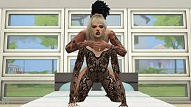 sims 4 game girl takes rough doggystyle pounding in stockings