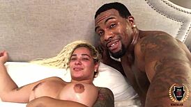 White ass bounces hard as Rome Major rides blonde curvy Barbi's big pussy lips cowgirl style
