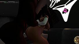 black man pounds asian pussy deep on that couch