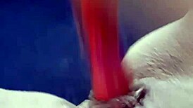 This teen amateur dildo fucks herself to wet orgasm