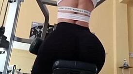 hidden cam catches athletic latina rosmery lara's big ass workout