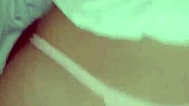 sexy filipina takes doggystyle double penetration from dick and vibrator in thong panties pov.