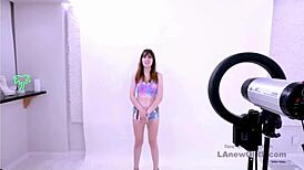 the girl next door tempts her way into a steamy modeling audition fuck