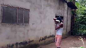 horny ebony neighbor spies on my wet pussy lips from her bed