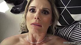 wanna see blonde milf cory chase's big tits bounce in kitchen?