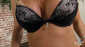 Dava Foxx grabs your huge cock for a teasing handjob session