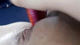 This teen amateur dildo fucks herself to wet orgasm