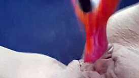 This teen amateur dildo fucks herself to wet orgasm