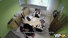 unemployed morena czech teen strips for cash interview fucking her tight pussy european style