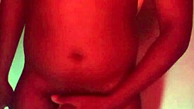 labeto strokes monster cock under red lights exploding huge cumshot load