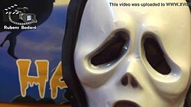 overwhelmed with lust halloween chubby milf fucks mr rola and gauchito wildly