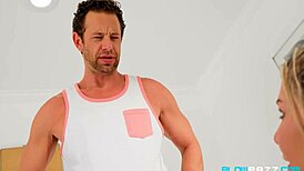 after yoga workout milf kat chase deepthroats my cock balls saliva titty fuck swallow