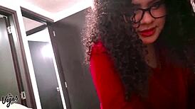 Birthday wife curvy friend suck ride cum tits