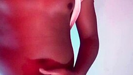 labeto strokes monster cock under red lights exploding huge cumshot load