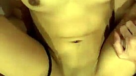 Party slut cheats on boyfriend with hard blowjob and double cum ride