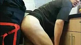 she handles his tiny dick bent over just like monster cocks part 18