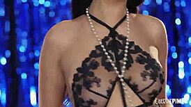 my big tits latina teen fingers close-up for holiday fun