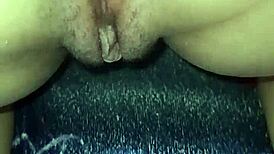 naughty slut takes huge interracial anal creampie pushes all cum out