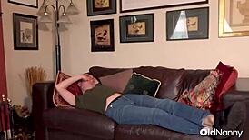 Sam Bourne Dives Into Megan Milly's Shaved Cougar Pussy