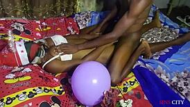 Christmas Fun Brings Skinny Ebony Teen Doggystyle Creampie Joy