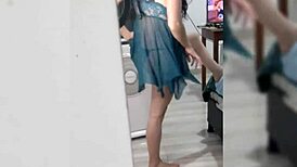 pretty latina dances sexy in lingerie... surprise next! 🔥💃