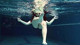 diana rius strokes her hot tits and body all underwater in bikini