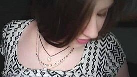 juicy busty teen bends over for hard cocking in homemade pov video