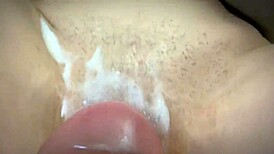 stepbrother blasts cumshot on my wet shaved pussy closeup rub