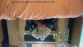 Latina Shemale Fully Inserts New Toy Into Tight Asshole