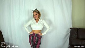 Anabelle Pync's Seductive Kitty Panty Tease Close-Up HD