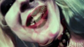 harley quinn slut face fucked rough in cosplay parody!