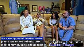 Behind the scenes dr tampa performs genesis first gyno exam shaved gaping pussy