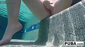samantha rone fingers pussy in underwater pool masturbation