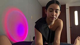 Caught stepbrother stroking turns me on for juicy cowgirl riding creampie