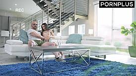 petite brunette teen mia river offers her tight wet pussy for a deep creampie recovery fuck