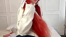 Think this redhead college uniform slut deserves private spanking on her narrow punished ass?