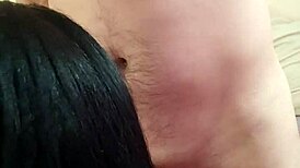 Mature Girlfriend Deepthroats Swallows Cum in Hairless Throat