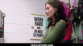 Skinny Brunette Teen Veronica Church Caught Shoplifting Sucks Jack Vegas Huge Cock