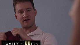 hey stepson, eat this strict stepmom's shaved pussy right before i ride your cock hard