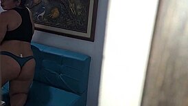 Curvy latina mommy's big ass craves bbc remedy for boredom in taboo pantyhose fuck