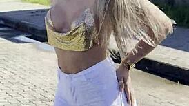 Blonde cowgirl craves double penetration surprise in usa