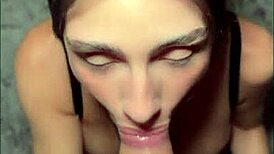 tru kait goes crazy sucking huge cock pov style before massive facial blast 💦😈