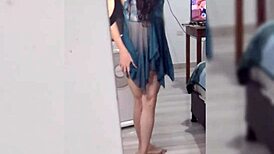 pretty latina dances sexy in lingerie... surprise next! 🔥💃