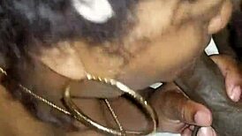 who wouldn't love this gorgeous black milf slurping dick and balls so hungrily??