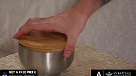 Cute Ebony Ameena Green's Naughty Nuru Massage Deepthroat Ride